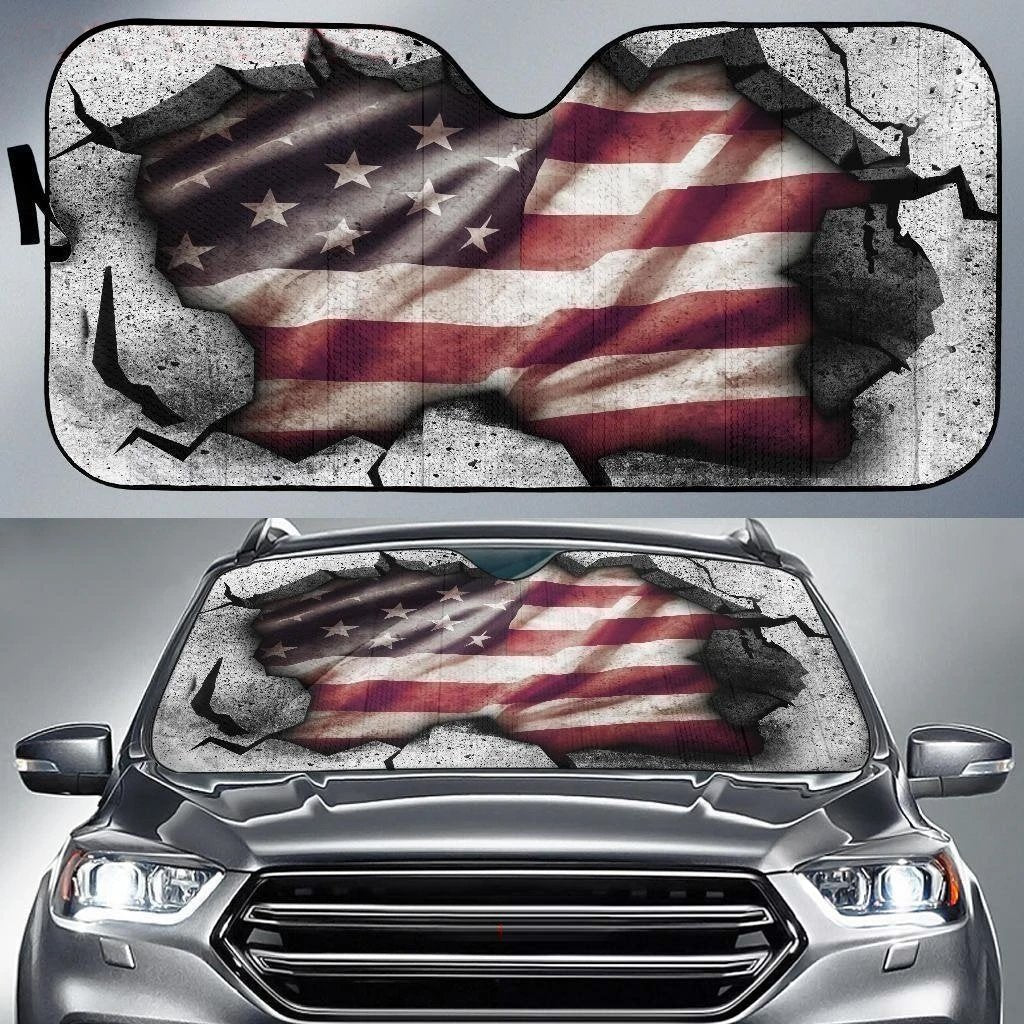 America Flag Day Car Sun Shade-Gear Wanta