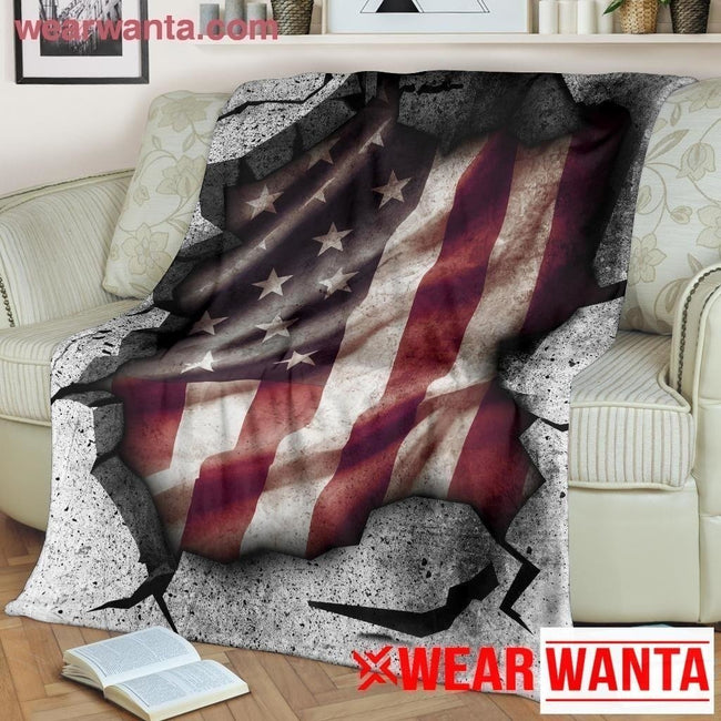 American Flag Blanket Custom Patriotic Home Decoration-Gear Wanta