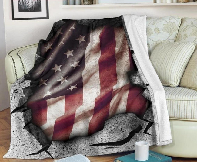 American Flag Blanket Custom Patriotic Home Decoration-Gear Wanta