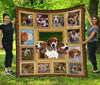 American Foxhound Dog Quilt Blanket Amazing-Gear Wanta
