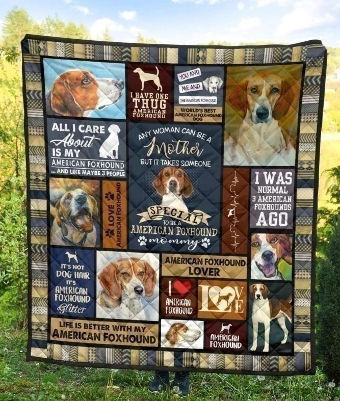 American Foxhound Mom Blanket Funny For Dog Lover-Gear Wanta