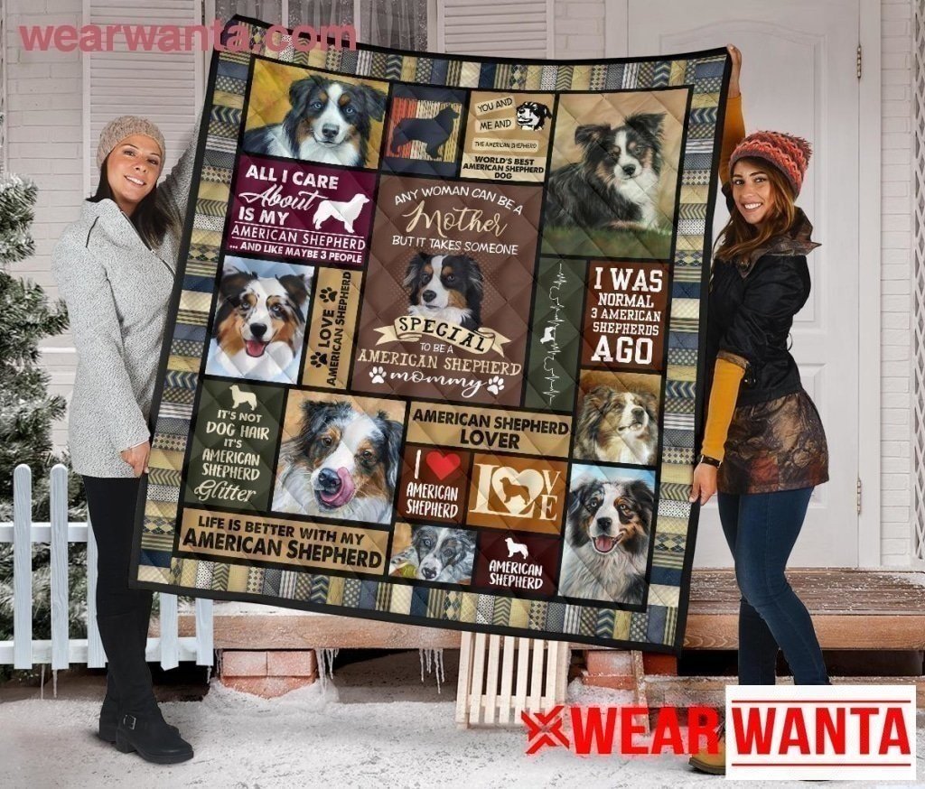 American Shepherd Mom Blanket Funny Gift Idea For Dog Lover-Gear Wanta