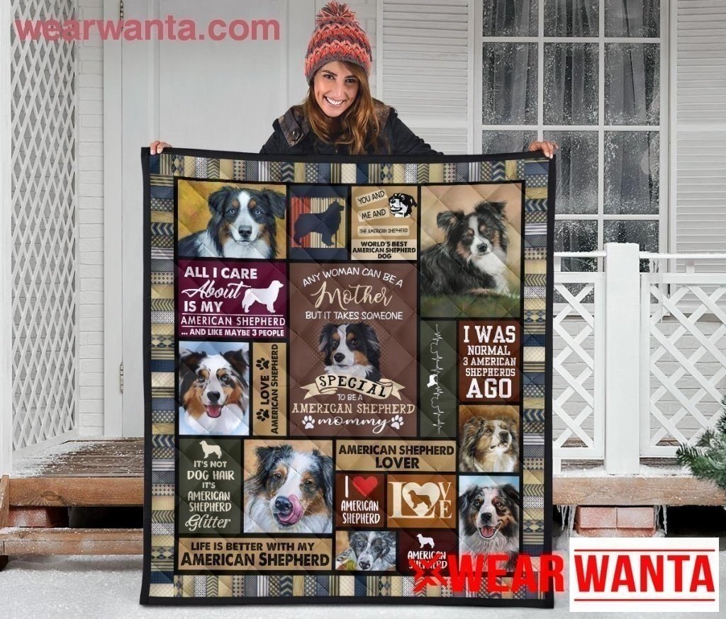 American Shepherd Mom Blanket Funny Gift Idea For Dog Lover-Gear Wanta