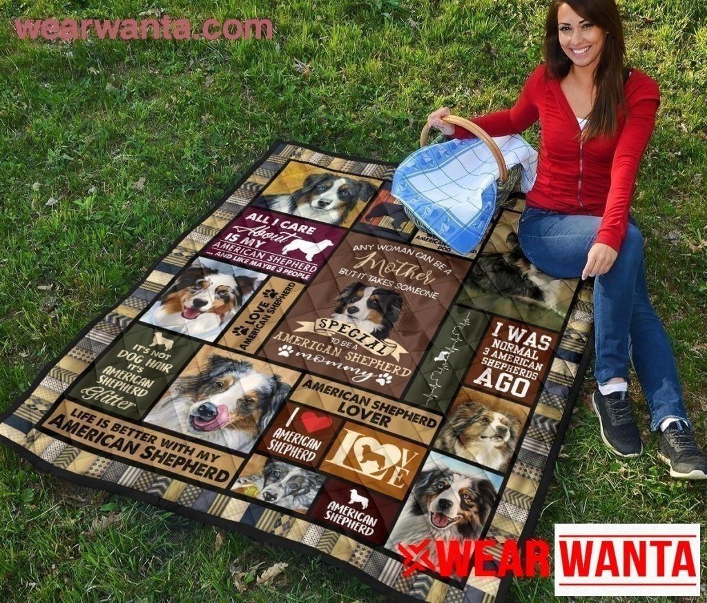 American Shepherd Mom Blanket Funny Gift Idea For Dog Lover-Gear Wanta