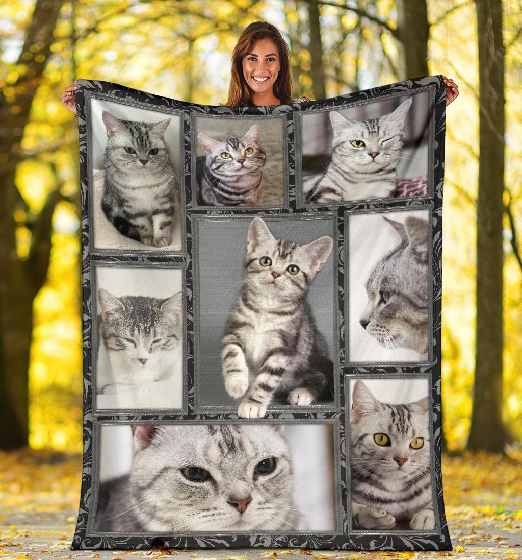 American Shorthair Cat Fleece Blanket For Cat Lover-Gear Wanta
