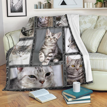 American Shorthair Cat Fleece Blanket For Cat Lover-Gear Wanta