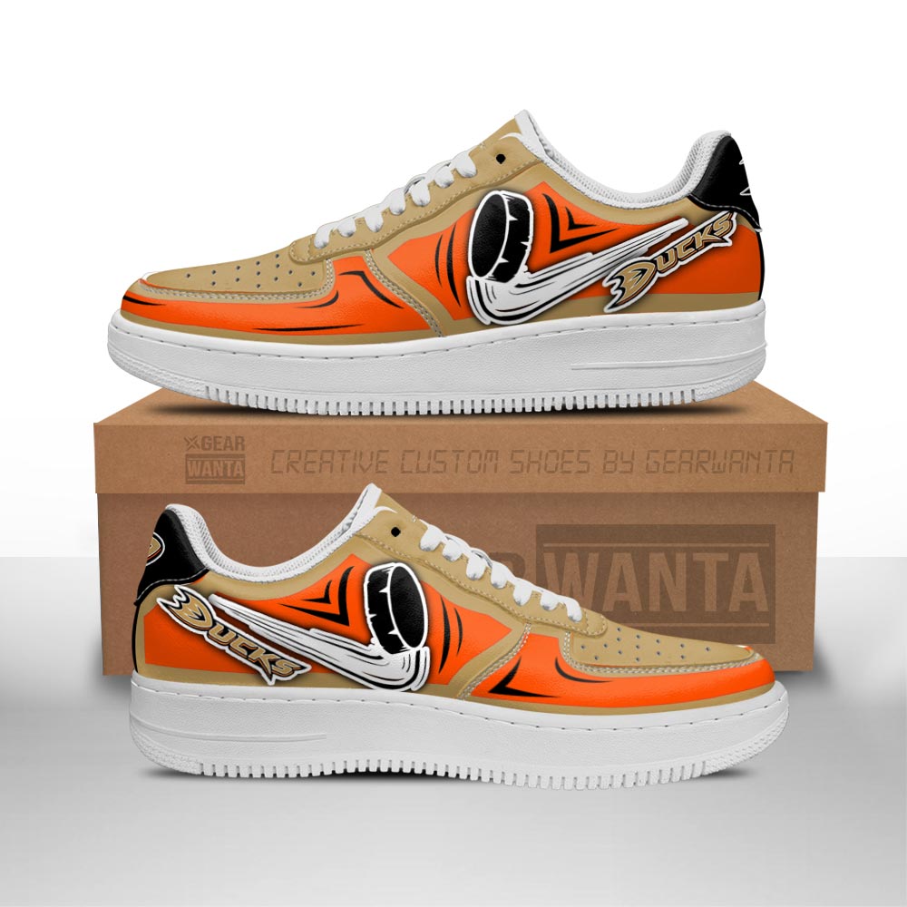 Anaheim Ducks Air Sneakers Custom For Fans-Gear Wanta