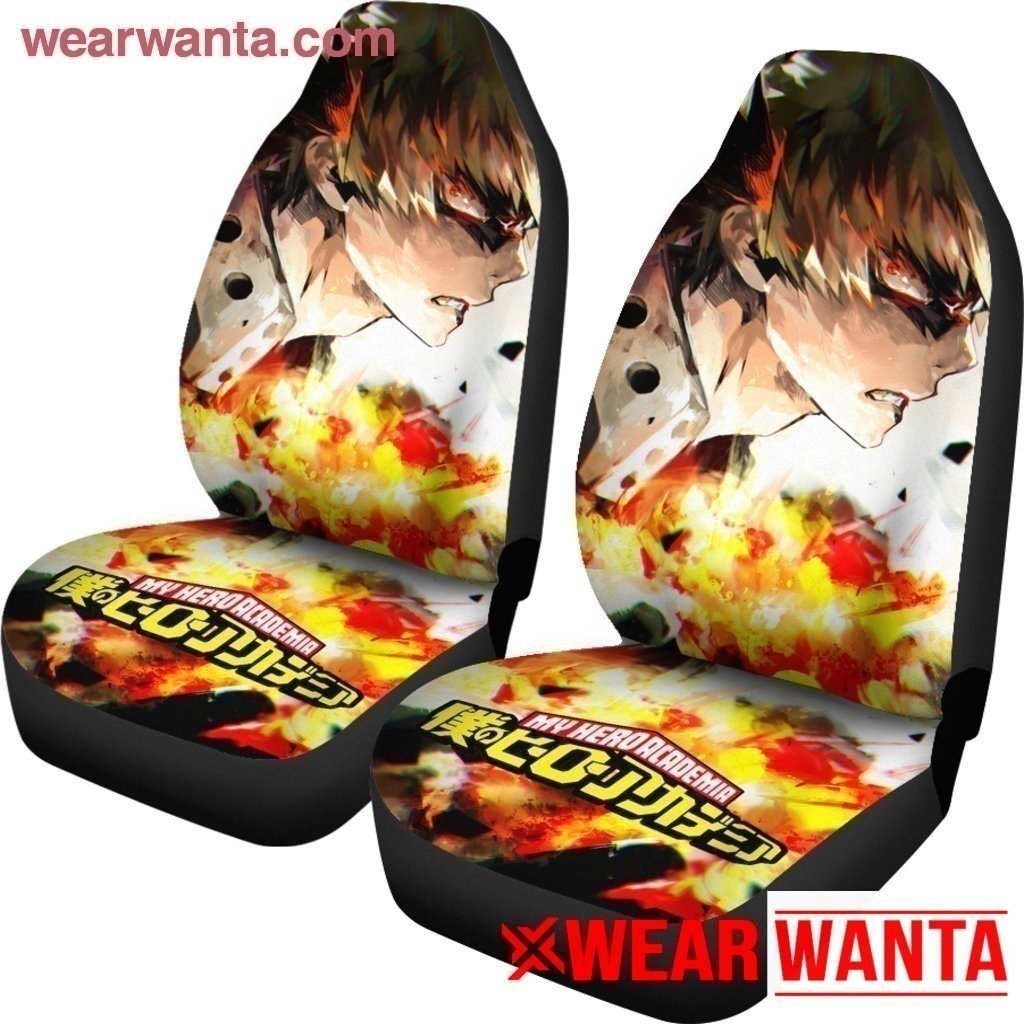 Anger Katsuki Bakugo With Red Eyes Fire My Hero Academia Car Seat Covers MN04-Gear Wanta