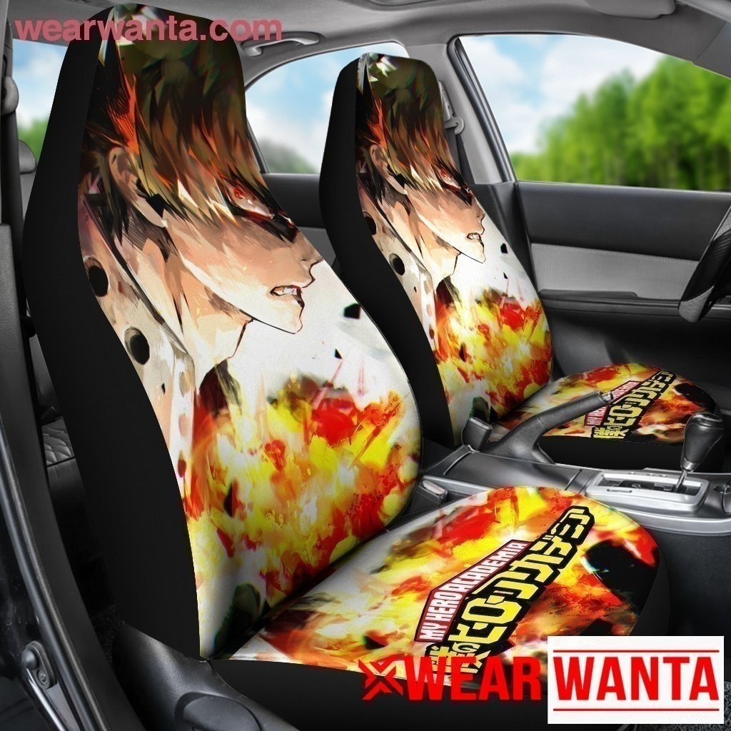 Anger Katsuki Bakugo With Red Eyes Fire My Hero Academia Car Seat Covers MN04-Gear Wanta