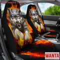 Angry Wolf On Fire Car Seat Covers Gift Idea-Gear Wanta