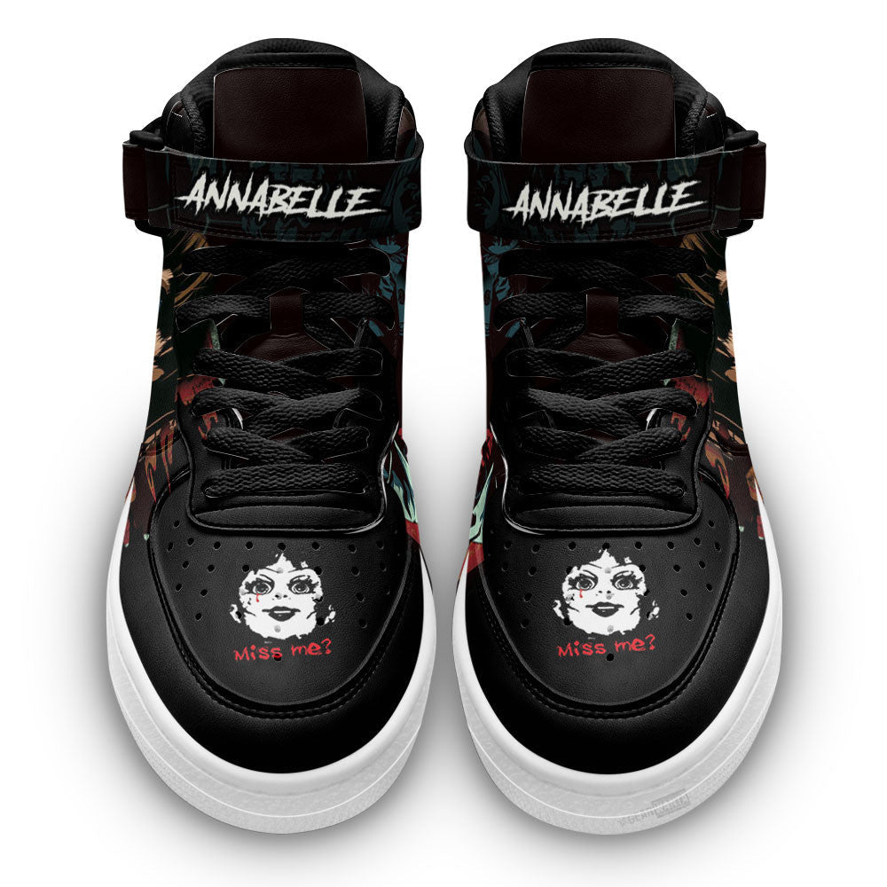 Annabelle Shoes Air Mid Custom Sneakers For Horror Fans-Gear Wanta
