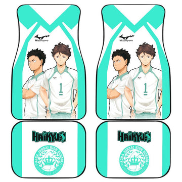Aoba Johsai High Haikyuu!! Uniform Style Car Floor Mats Gift For Cute Fan Anime-Gear Wanta