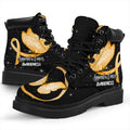 Appendix Cancer Awareness Boots Ribbon Butterfly Shoes-Gear Wanta