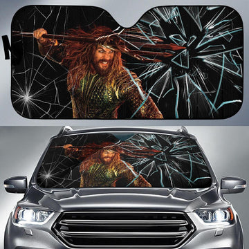 Aquaman Car Car Sun Shade Broken Windshield Funny Gift-Gear Wanta