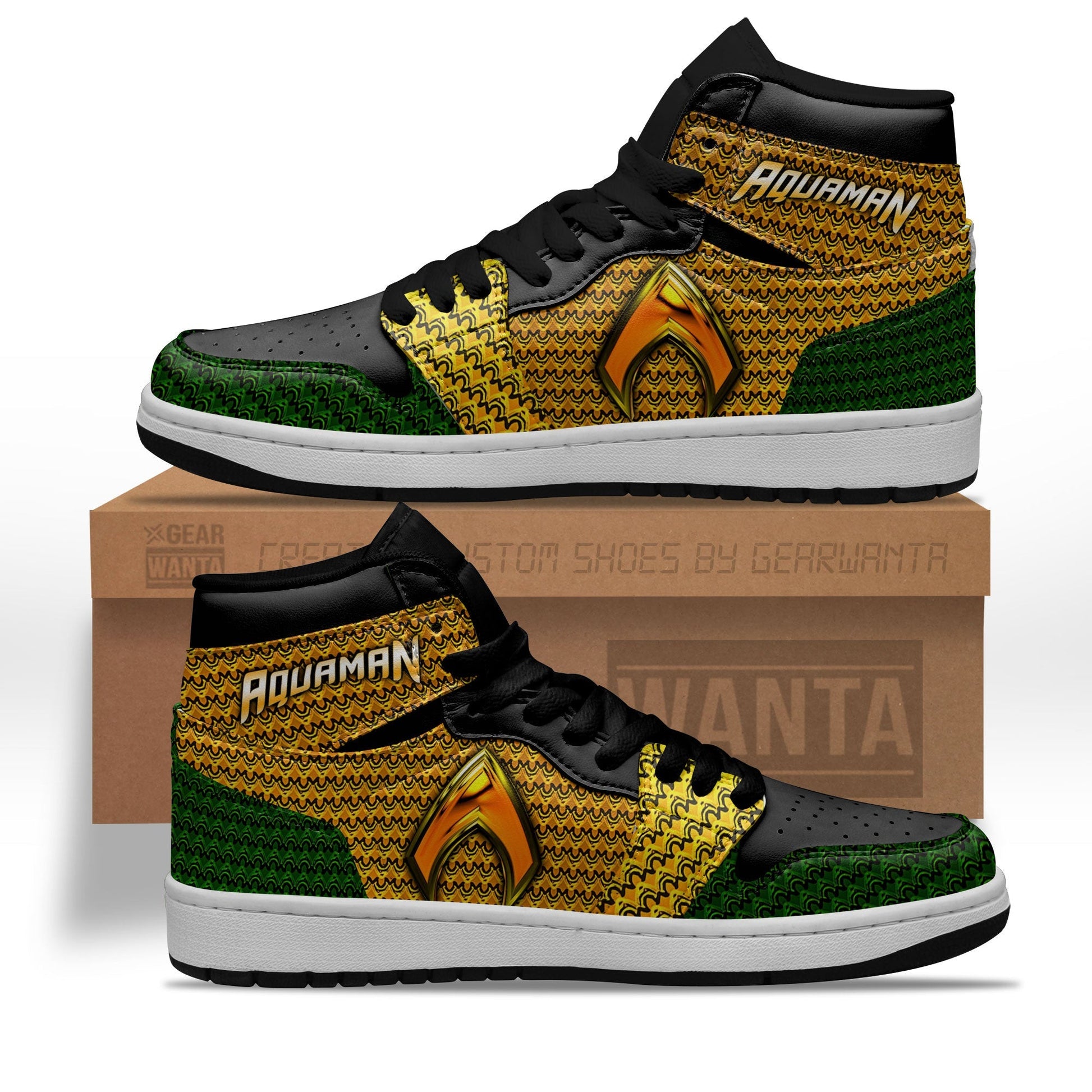 Aquaman Shoes Custom Super Heroes Sneakers-Gear Wanta