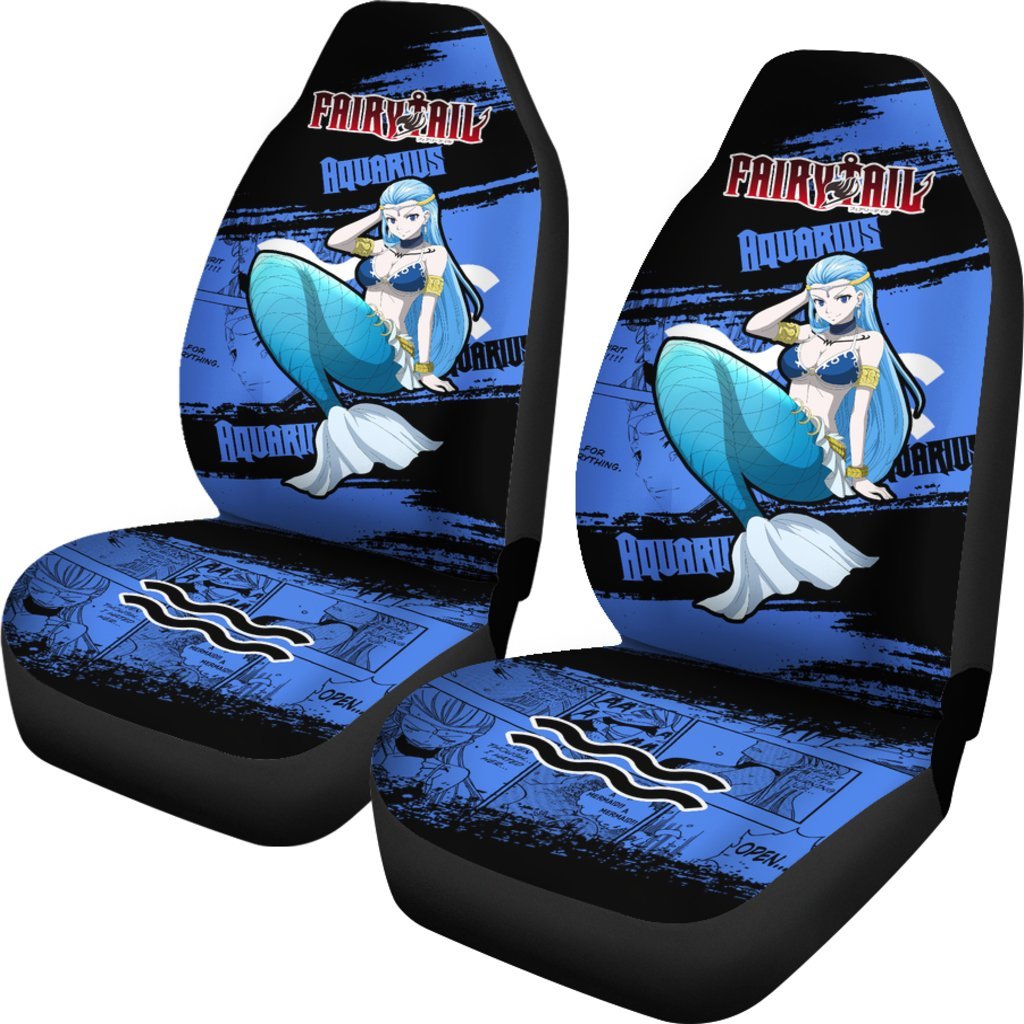 Aquarius Fairy Tail Car Seat Covers Custom Anime Car Accessories-Gear Wanta