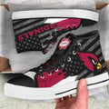 Arizona Cardinals High Top Shoes Custom American Flag Sneakers-Gear Wanta