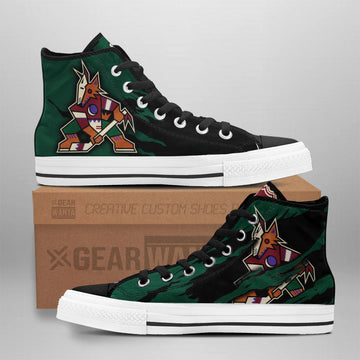 Arizona Coyotes High Top Shoes Custom For Fans-Gear Wanta