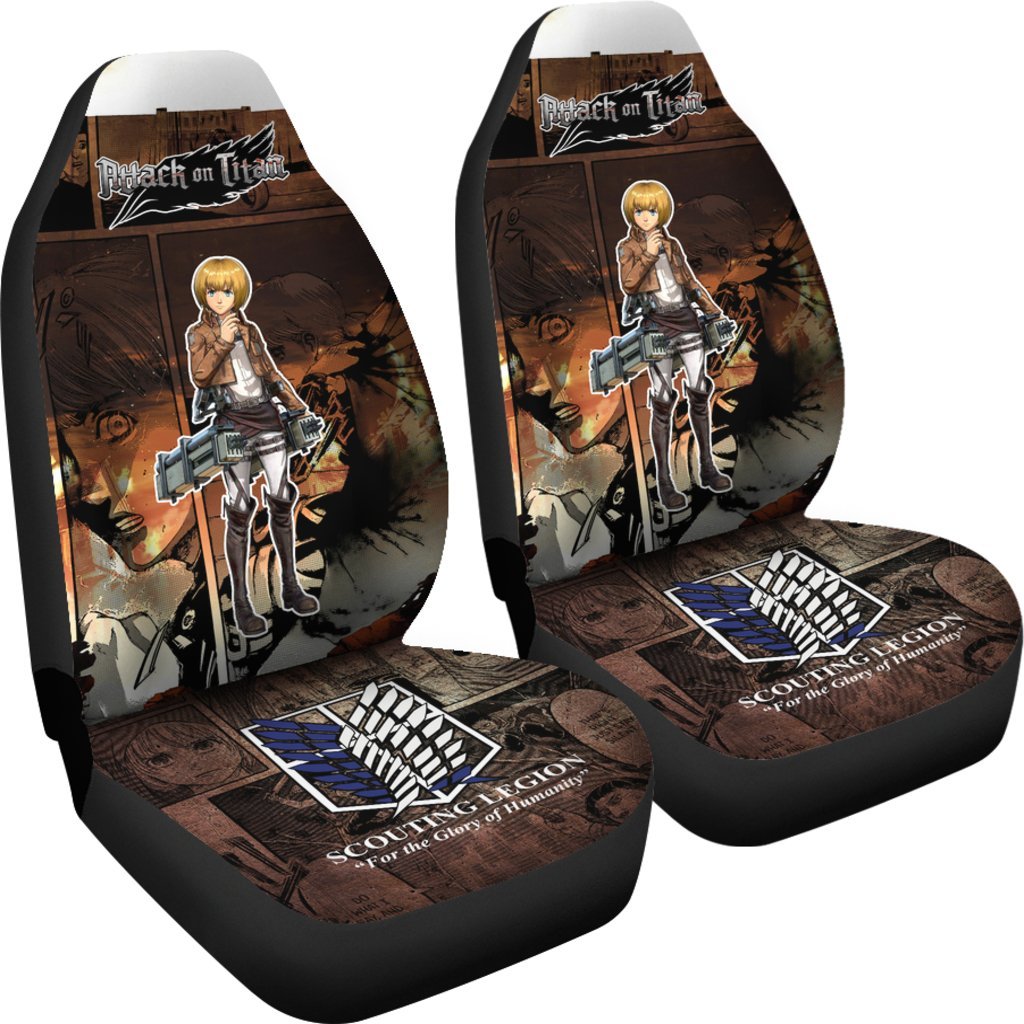 Armin Alert Attack On Titan Car Seat Covers Custom Anime Car Accessories-Gear Wanta