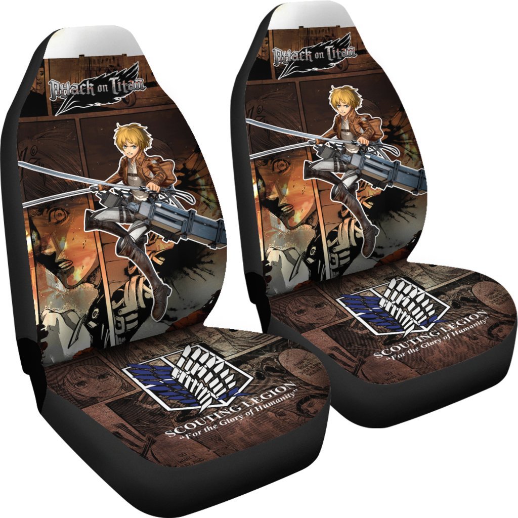 Armin Alert Attack On Titan Car Seat Covers For Best Fan Anime-Gear Wanta