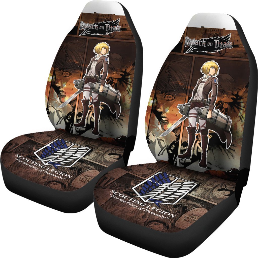 Armin Alert Attack On Titan Car Seat Covers Adore Anime-Gear Wanta