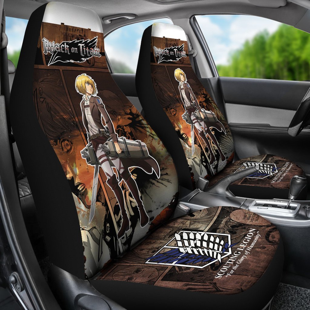 Armin Alert Attack On Titan Car Seat Covers Adore Anime-Gear Wanta