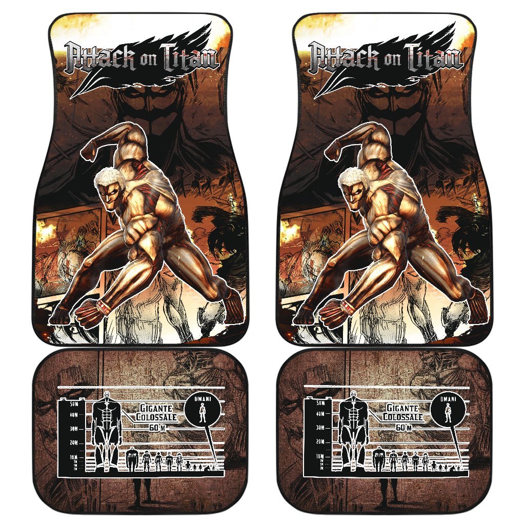 Armored Titan Attack On Titan Car Floor Mats Anime-Gear Wanta