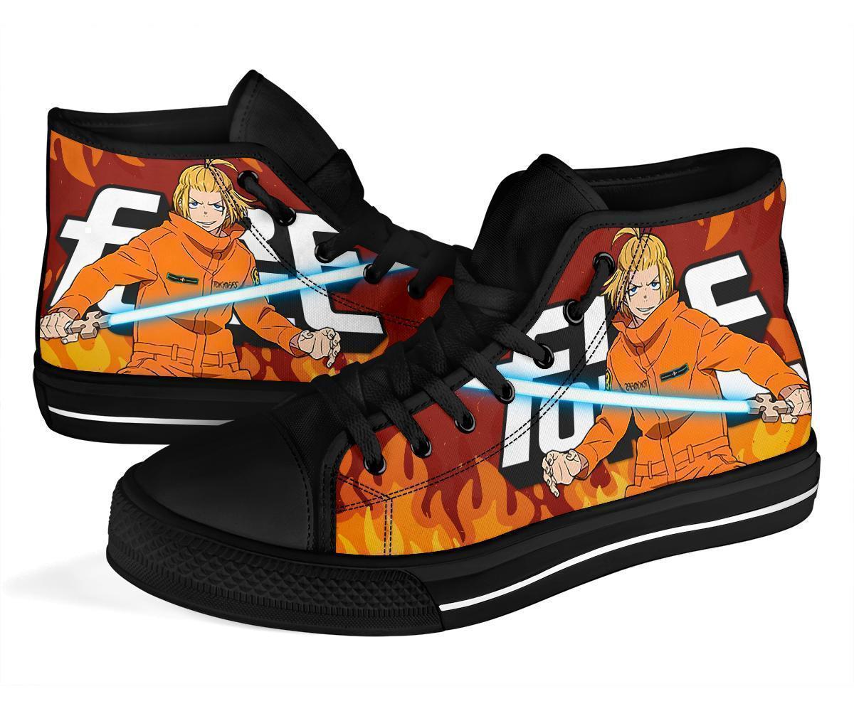 Arthur Boyle Fire Force Sneakers Anime High Top Shoes Custom PT02-Gear Wanta