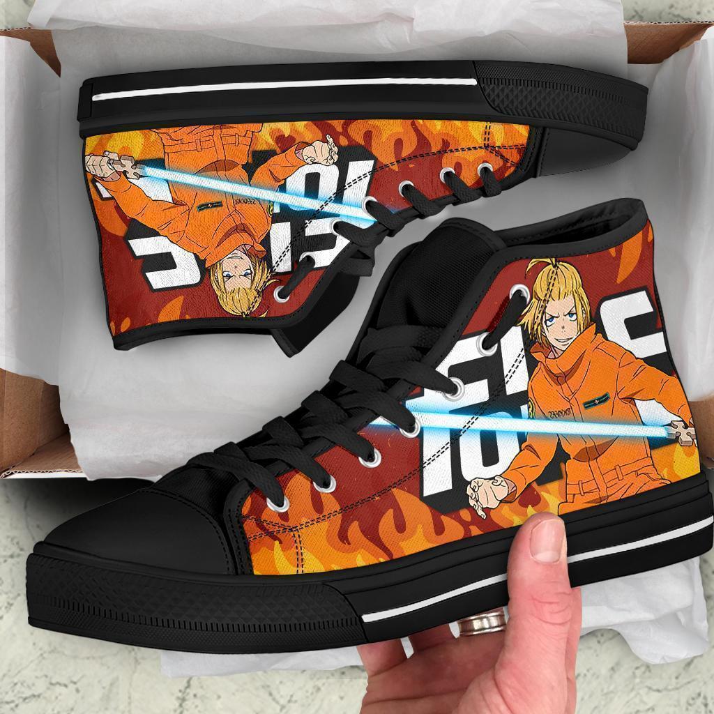 Arthur Boyle Fire Force Sneakers Anime High Top Shoes Custom PT02-Gear Wanta