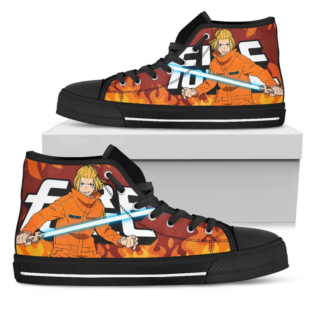 Arthur Boyle Fire Force Sneakers Anime High Top Shoes Custom PT02-Gear Wanta