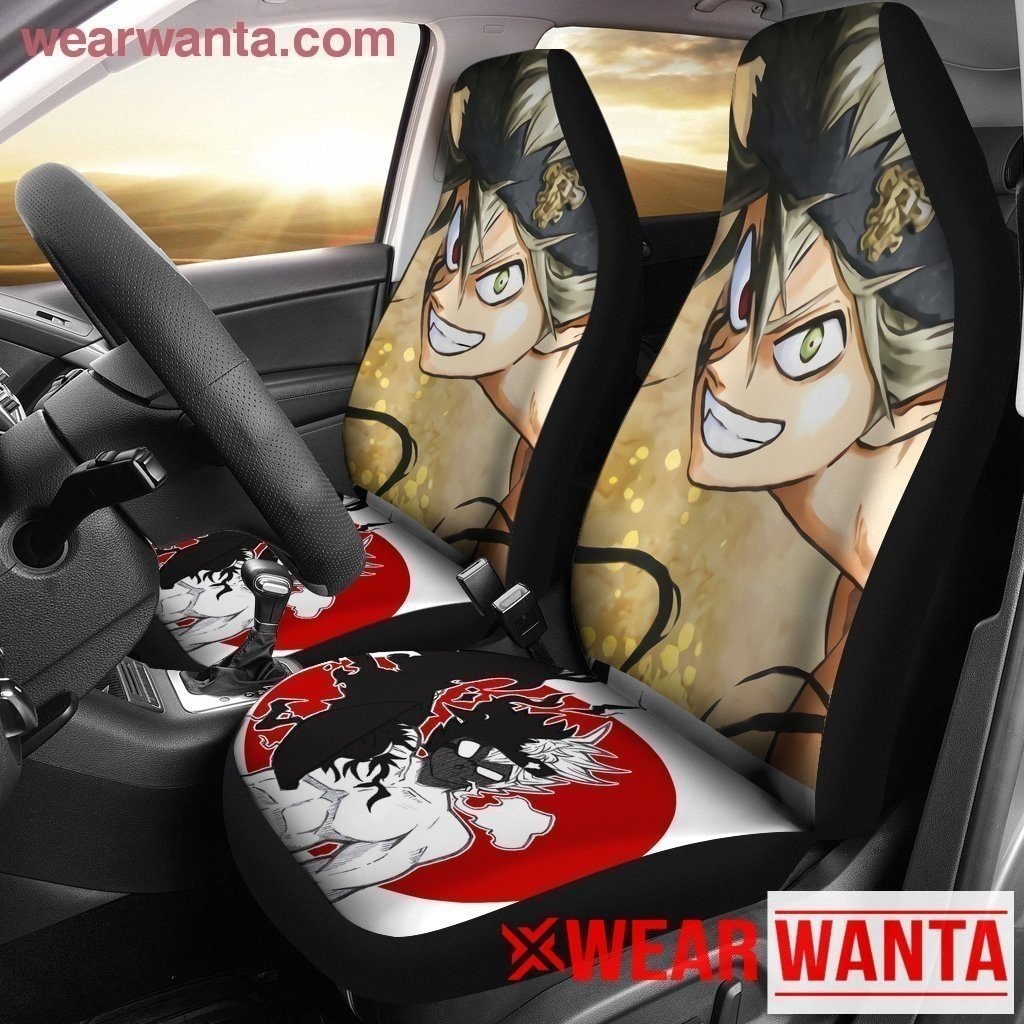 Asta Face Black Clover Anime Car Seat Covers NH10-Gear Wanta