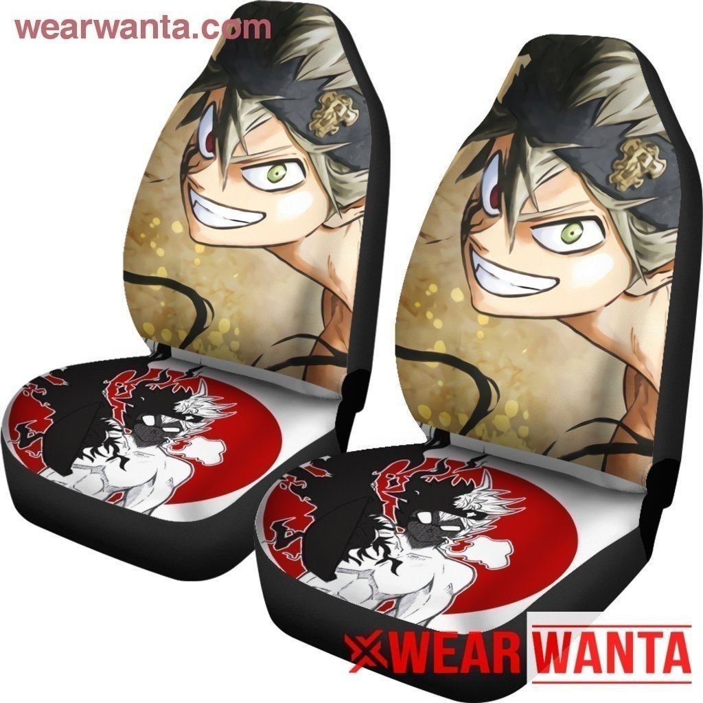 Asta Face Black Clover Anime Car Seat Covers NH10-Gear Wanta