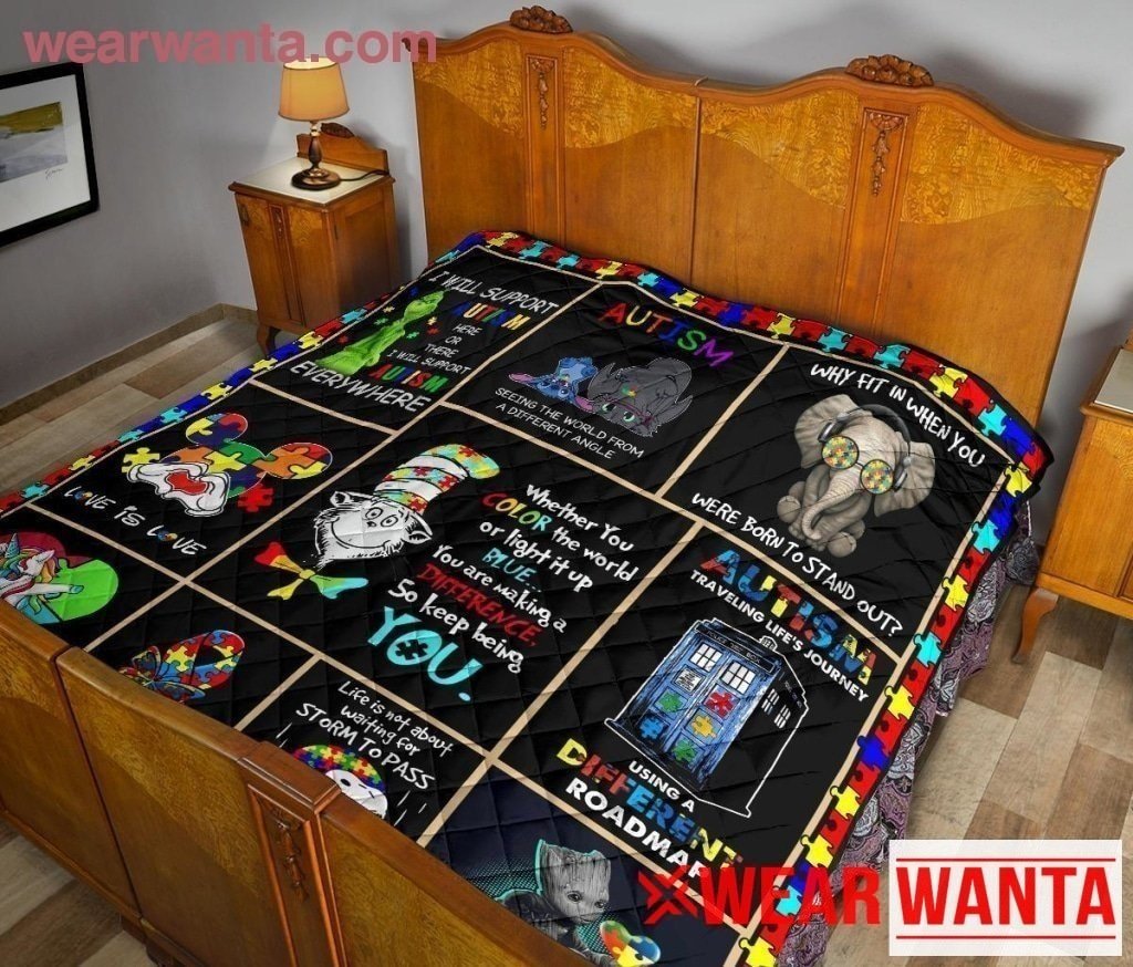 Autism Awareness Quilt Blanket Meaningful Gift Idea-Gear Wanta
