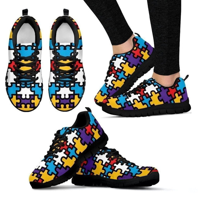 Autism Puzzle Piece Women's Sneakers Awareness-Gear Wanta