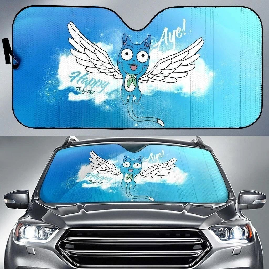 Aye Happy Cat Fairy Tail Car Sun Shade NH06-Gear Wanta