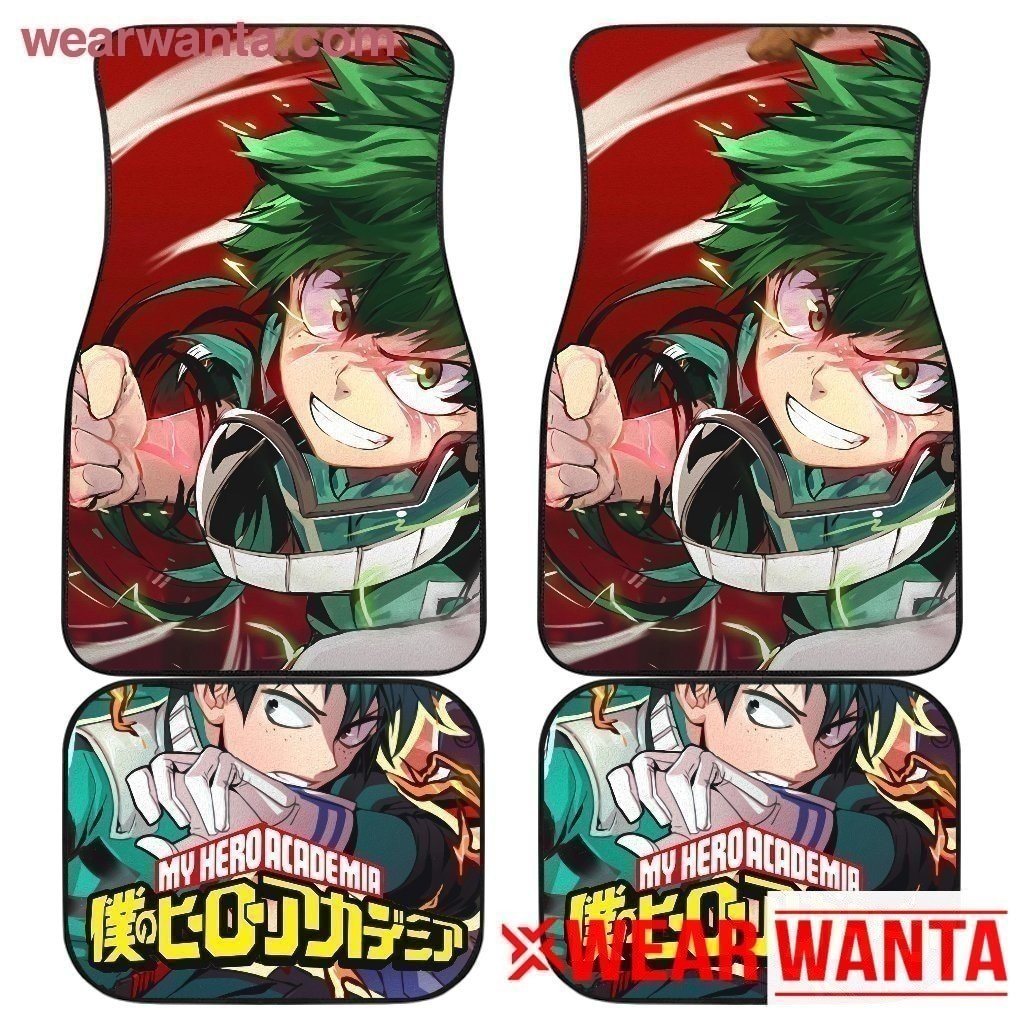 BNHA Izuku Midoriya Car Floor Mats Custom My Hero Academia Anime Car Accessories-Gear Wanta