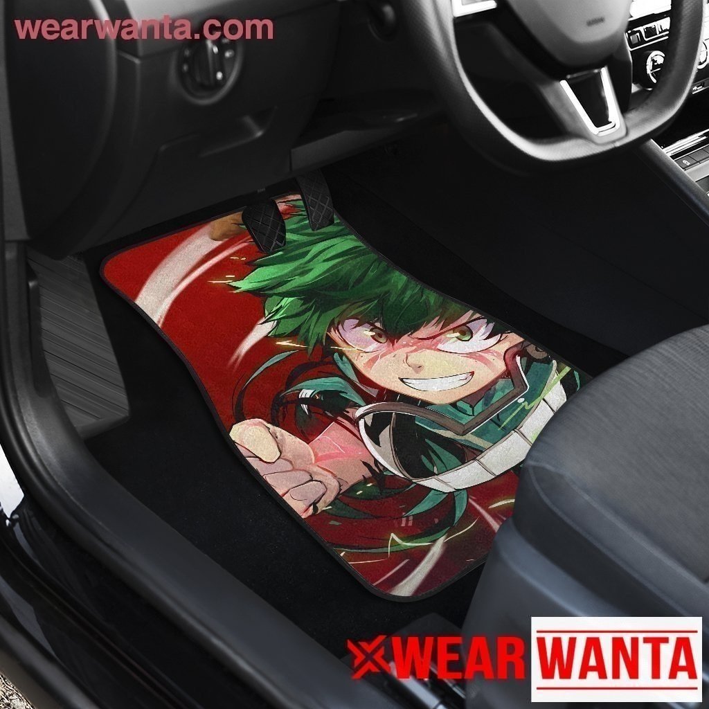 BNHA Izuku Midoriya Car Floor Mats Custom My Hero Academia Anime Car Accessories-Gear Wanta