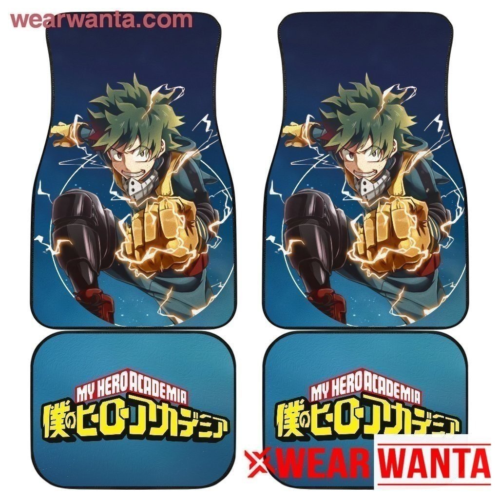 BNHA Izuku Midoriya Car Floor Mats Custom One For All Car Accessories-Gear Wanta