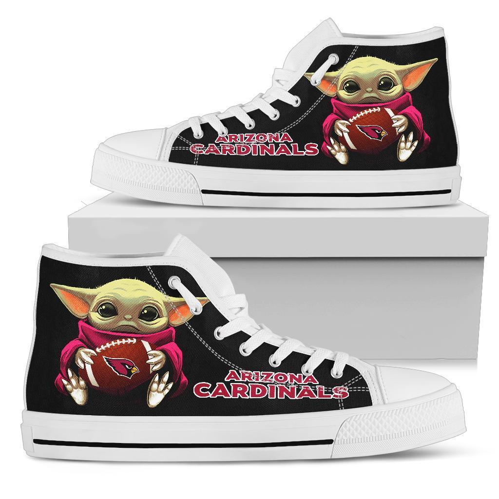 Baby Yoda Hug Cardinals High Top Shoes Custom-Gear Wanta