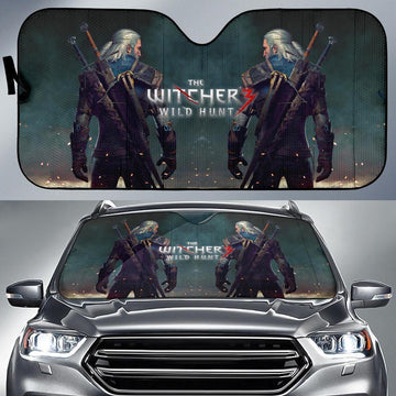 Back Geralt of Rivia The Witcher Wild Hunt Car Sun Shade-Gear Wanta