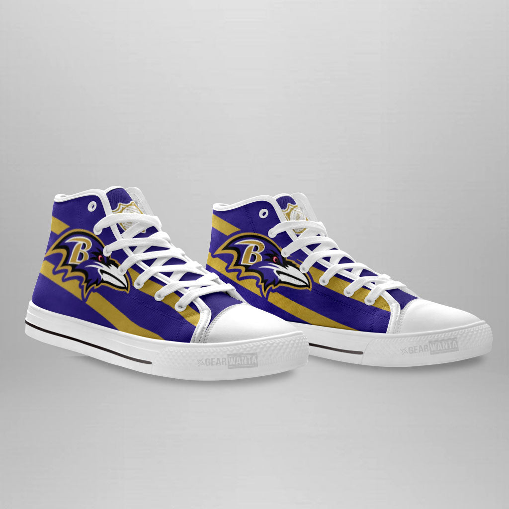 Baltimore Ravens Custom Sneakers For Fans-Gear Wanta