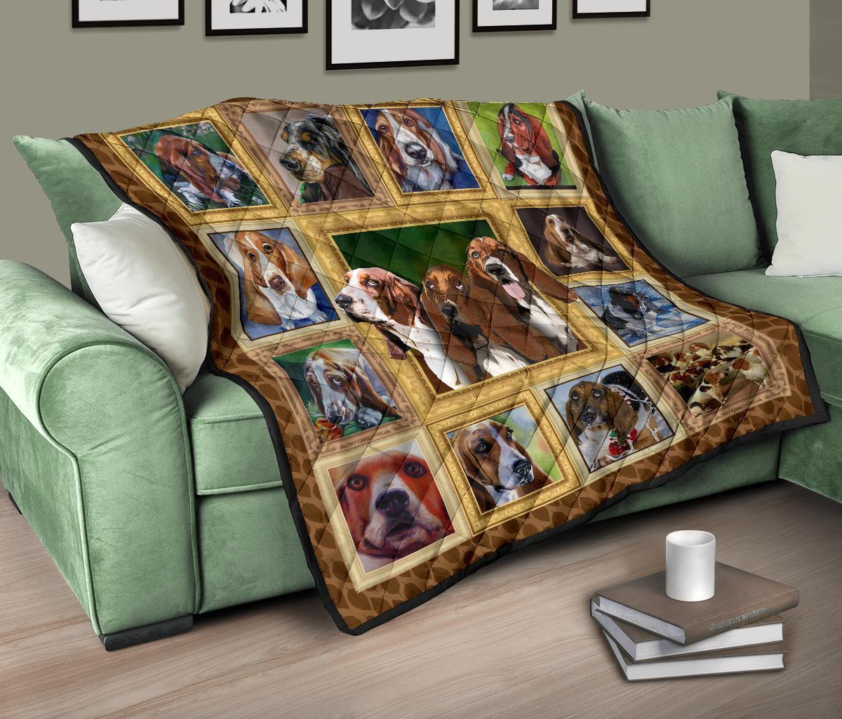 Basset Hound Dog Quilt Blanket Amazing-Gear Wanta
