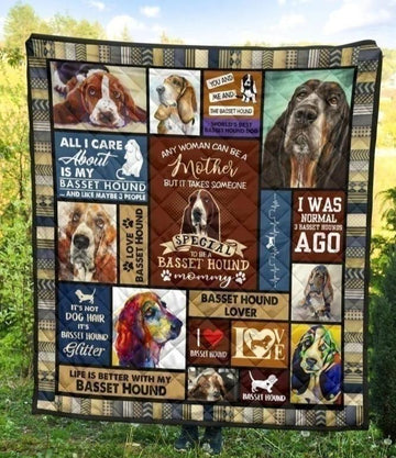 Basset Hound Mom Blanket Funny Gift Idea For Dog Lover-Gear Wanta