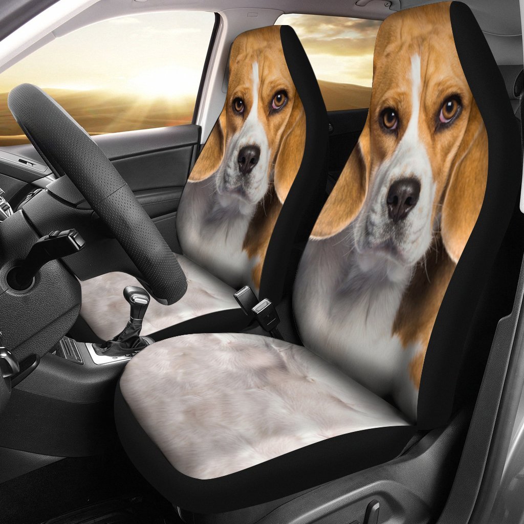 Beagle Car Seat Covers Dog Face Cute-Gear Wanta