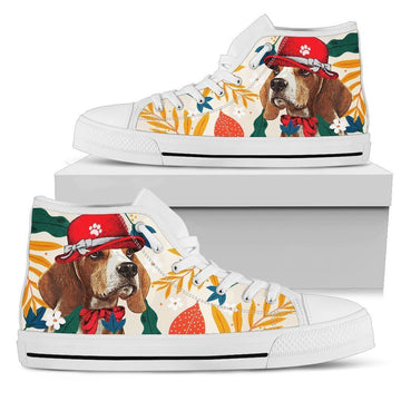 Beagle Dog Sneakers Women High Top Shoes Funny-Gear Wanta