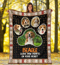 Beagle Leave Paw Prints On Your Heart Fleece Blanket-Gear Wanta