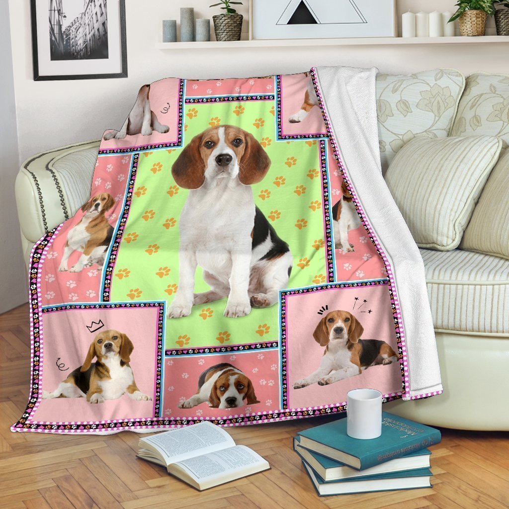 Beagles Pink Fleece Blanket-Gear Wanta