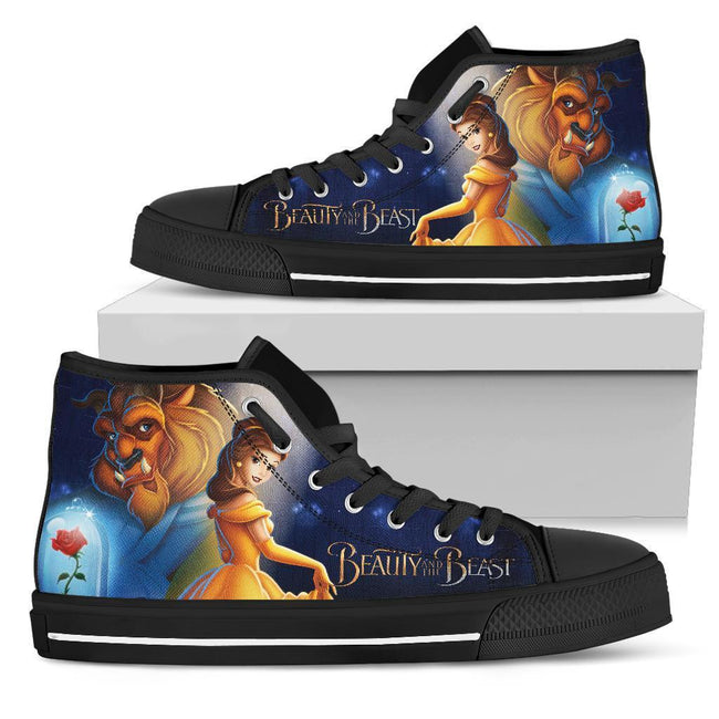 Beauty And The Beast High Top Shoes Gift Idea-Gear Wanta