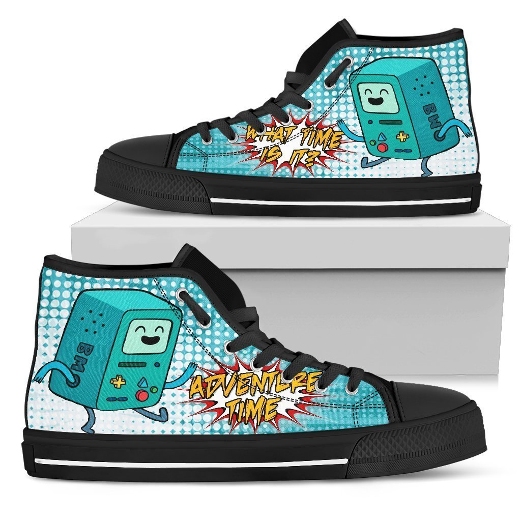 Beemo Sneakers Adventure Time High Top Shoes Funny Gift-Gear Wanta