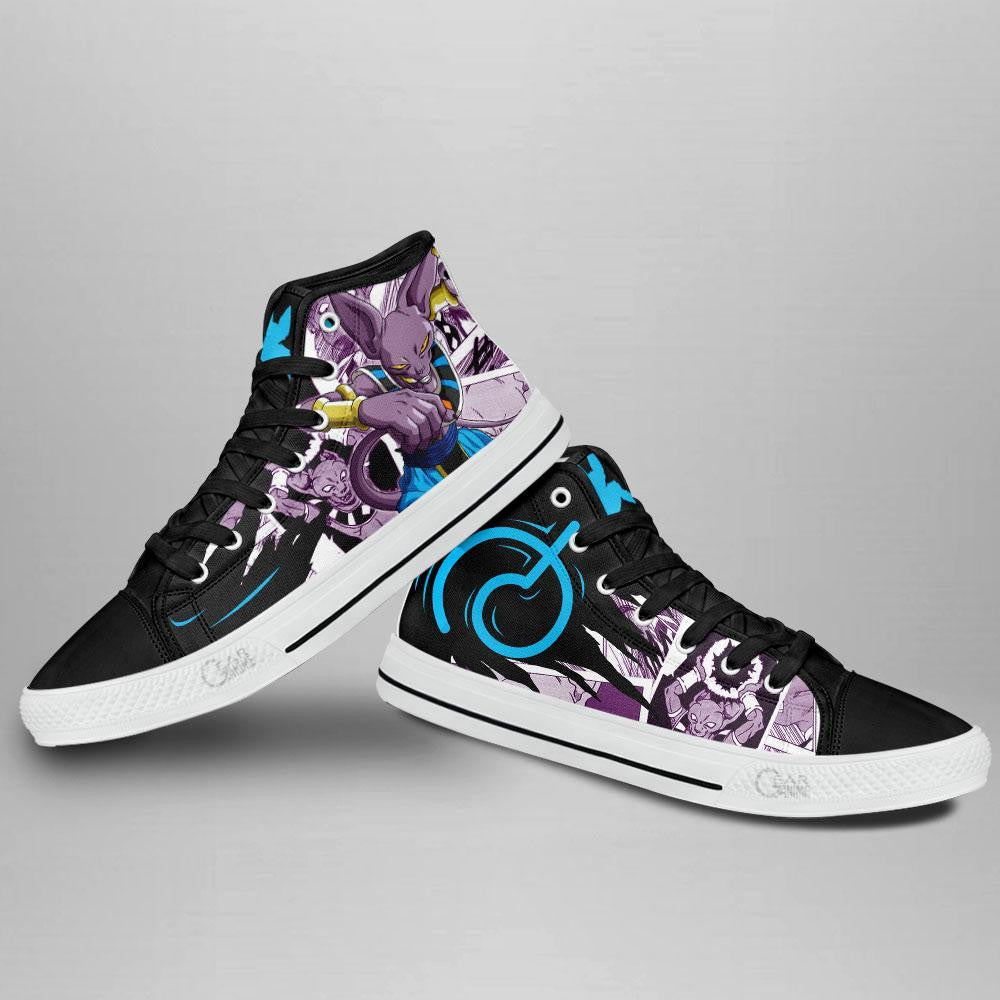 Beerus High Top Shoes Custom Manga Anime Dragon Ball Sneakers-Gear Wanta